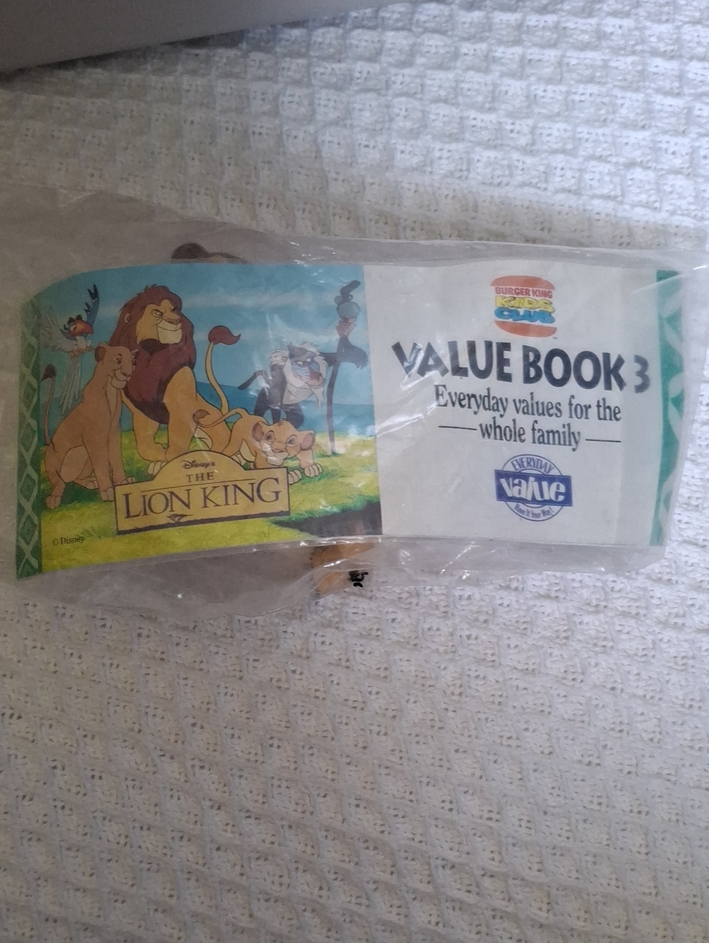 The Lion King Value Book Collectible Burger King Figurine